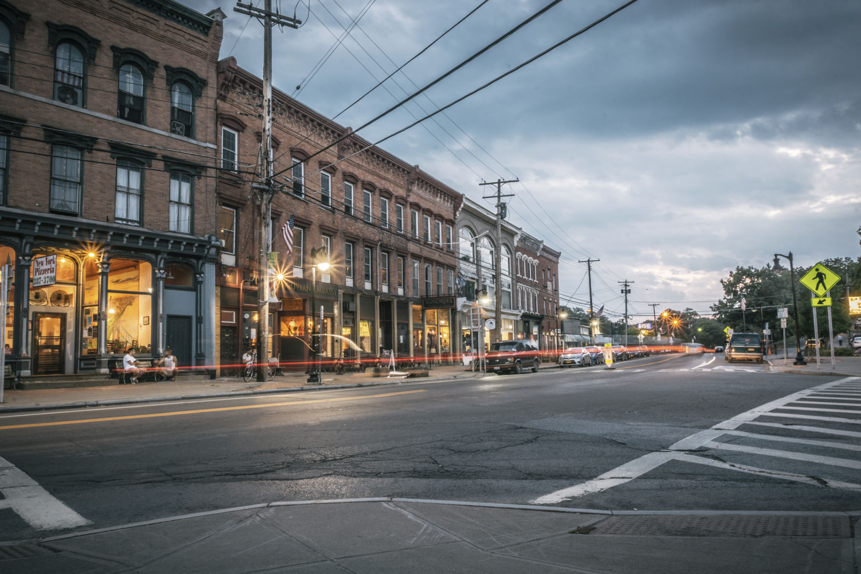 Several streets off of Main Street in Trumansburg, pictured here, will be closed off to traffic on Halloween night for socially distant trick-or-treating.